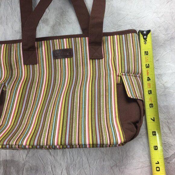 Longaberger Homestead Bag and Wallet Striped Tote and Wallet Matching Set - Picture 8 of 14